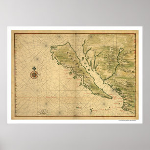 Kalifornien som en ö 1650 poster