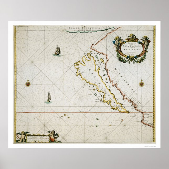 Kalifornien som ö poster (Framsidan)