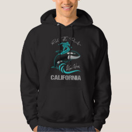 KALIFORNIEN SOM SURFAR RITT SOM DEN STILLAHAVS- HOODIE