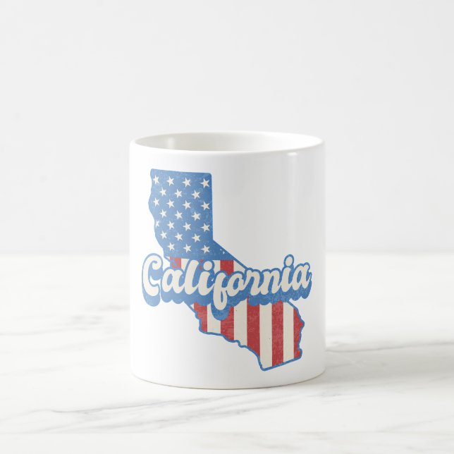 Kalifornien Stars & Stripes Siluett Kaffemugg (Center)