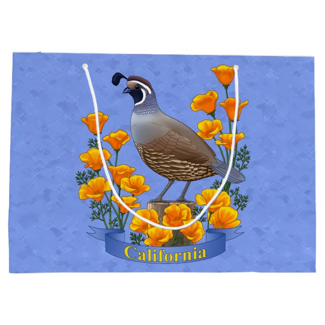Kalifornien State Bird Quail & Golden Poppy (Baksidan)