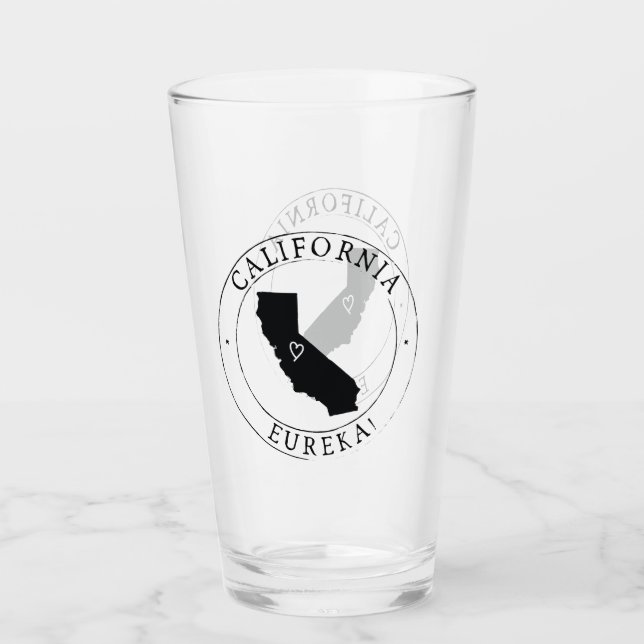 Kalifornien State Drinking Glass Glaskopp (Framsida)