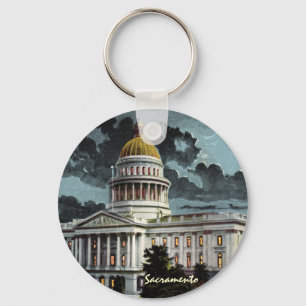 Kalifornien State Huvudstad Moonlight Keychain Nyckelring