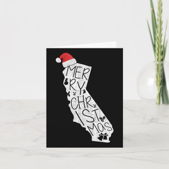 Kalifornien State-julgrafik Ugly Julafton Sweat Kort (Framsida)