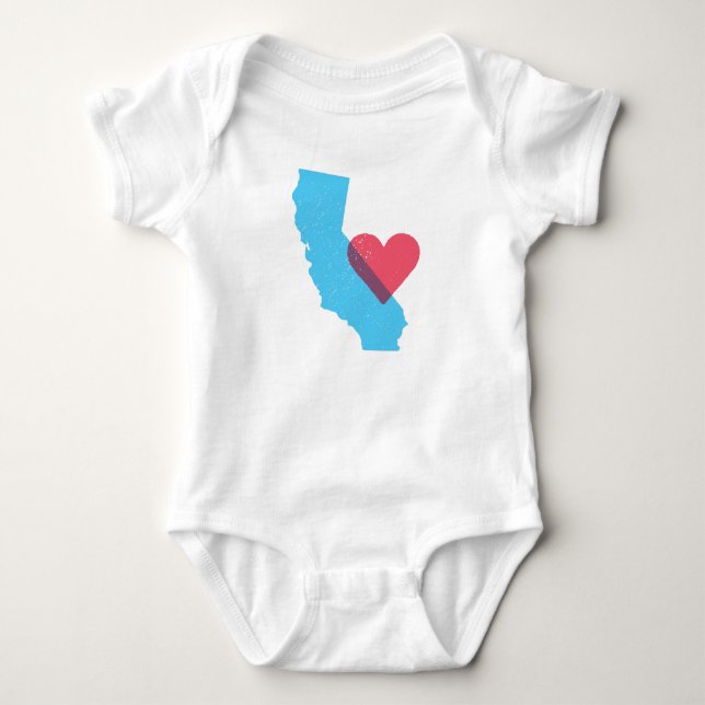 Kalifornien State Kärlek Baby Shirt T-shirt (Framsida)