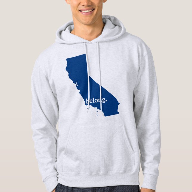Kalifornien State Karta Belong Hoodie (Framsida)