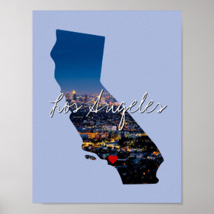 Kalifornien State Photo infoga och namn Poster
