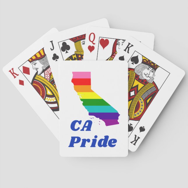 Kalifornien State Pride Gay pride Flagga Rand Casinokort (Baksidan)