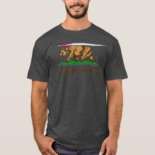 Kalifornien Statlig flagga Bear Surfboard T Shirt