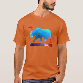Kalifornien statlig flagga Björn fraktala vinklar T Shirt