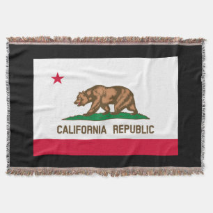 Kalifornien Statlig flagga Design Decor Filt