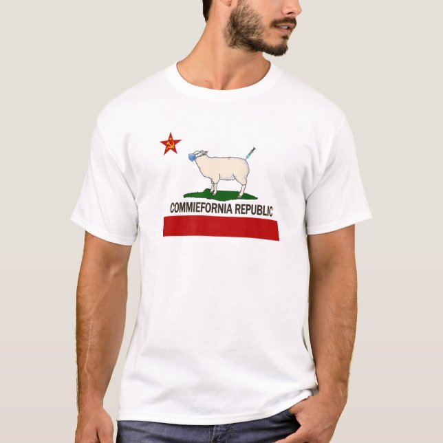 Kalifornien Statlig flagga Funny T Shirt (Framsida)