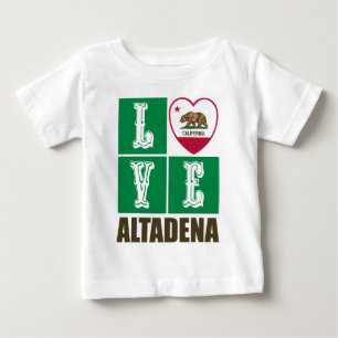 Kalifornien Statlig flagga Heart Altadena T Shirt