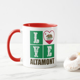 Kalifornien Statlig flagga Heart Altamont Mugg