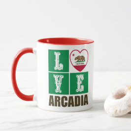 Kalifornien Statlig flagga Heart Arcadia Mugg