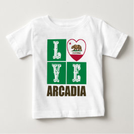 Kalifornien Statlig flagga Heart Arcadia T Shirt