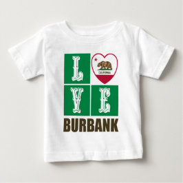 Kalifornien Statlig flagga Heart Burbank T Shirt