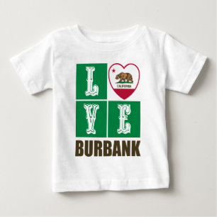 Kalifornien Statlig flagga Heart Burbank T Shirt