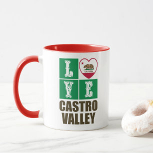 Kalifornien Statlig flagga Heart Castro Valley Mugg