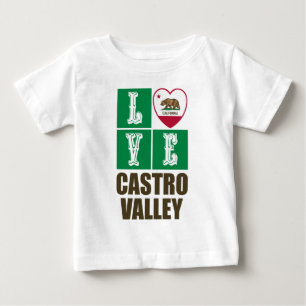 Kalifornien Statlig flagga Heart Castro Valley T Shirt