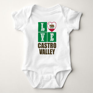Kalifornien Statlig flagga Heart Castro Valley T Shirt