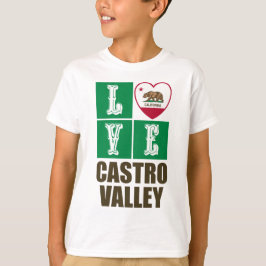 Kalifornien Statlig flagga Heart Castro Valley T Shirt