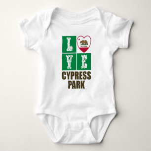 Kalifornien Statlig flagga Heart Cypress Park T Shirt