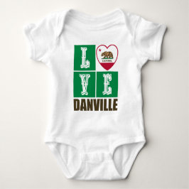 Kalifornien Statlig flagga Heart Danville T Shirt