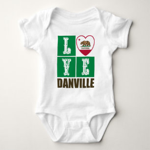Kalifornien Statlig flagga Heart Danville T Shirt