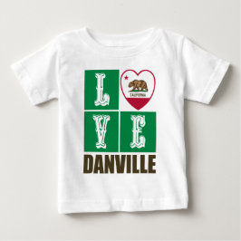 Kalifornien Statlig flagga Heart Danville T Shirt