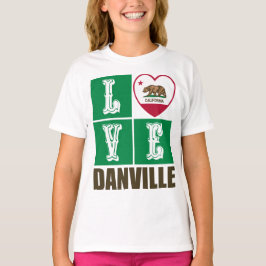 Kalifornien Statlig flagga Heart Danville T Shirt