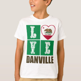 Kalifornien Statlig flagga Heart Danville T Shirt