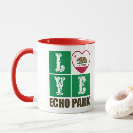 Kalifornien Statlig flagga Heart Echo Park Mugg