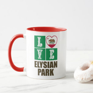 Kalifornien Statlig flagga Heart Elysian Park Mugg