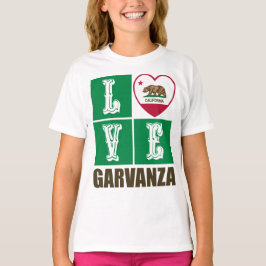 Kalifornien Statlig flagga Heart Garvanza T Shirt