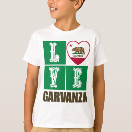 Kalifornien Statlig flagga Heart Garvanza T Shirt
