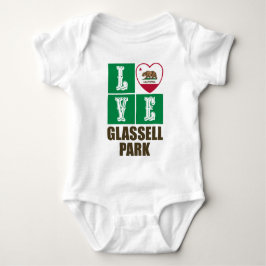 Kalifornien Statlig flagga Heart Glassell Park T Shirt