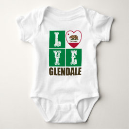 Kalifornien Statlig flagga Heart Glendale T Shirt