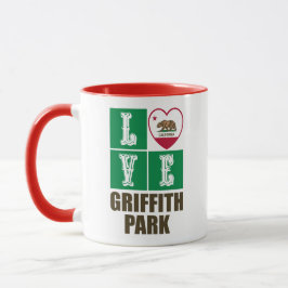 Kalifornien Statlig flagga Heart Griffith Park Mugg