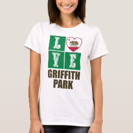 Kalifornien Statlig flagga Heart Griffith Park T Shirt