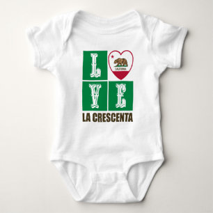 Kalifornien Statlig flagga Heart La Crescenta T Shirt