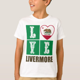 Kalifornien Statlig flagga Heart Livermore T Shirt