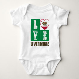 Kalifornien Statlig flagga Heart Livermore T Shirt