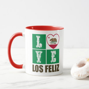 Kalifornien Statlig flagga Heart Los Feliz Mugg