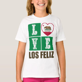 Kalifornien Statlig flagga Heart Los Feliz T Shirt