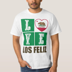 Kalifornien Statlig flagga Heart Los Feliz T Shirt