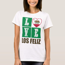 Kalifornien Statlig flagga Heart Los Feliz T Shirt