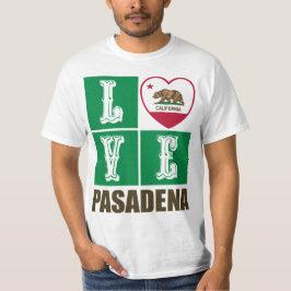 Kalifornien Statlig flagga Heart Pasadena T Shirt