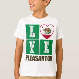 Kalifornien Statlig flagga Heart Pleasanton T Shirt
