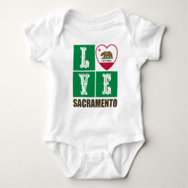 Kalifornien Statlig flagga Heart Sacramento T Shirt
